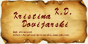 Kristina Dovijarski vizit kartica